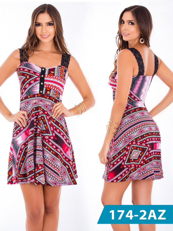 Vestido Moda Colombiana Azulle