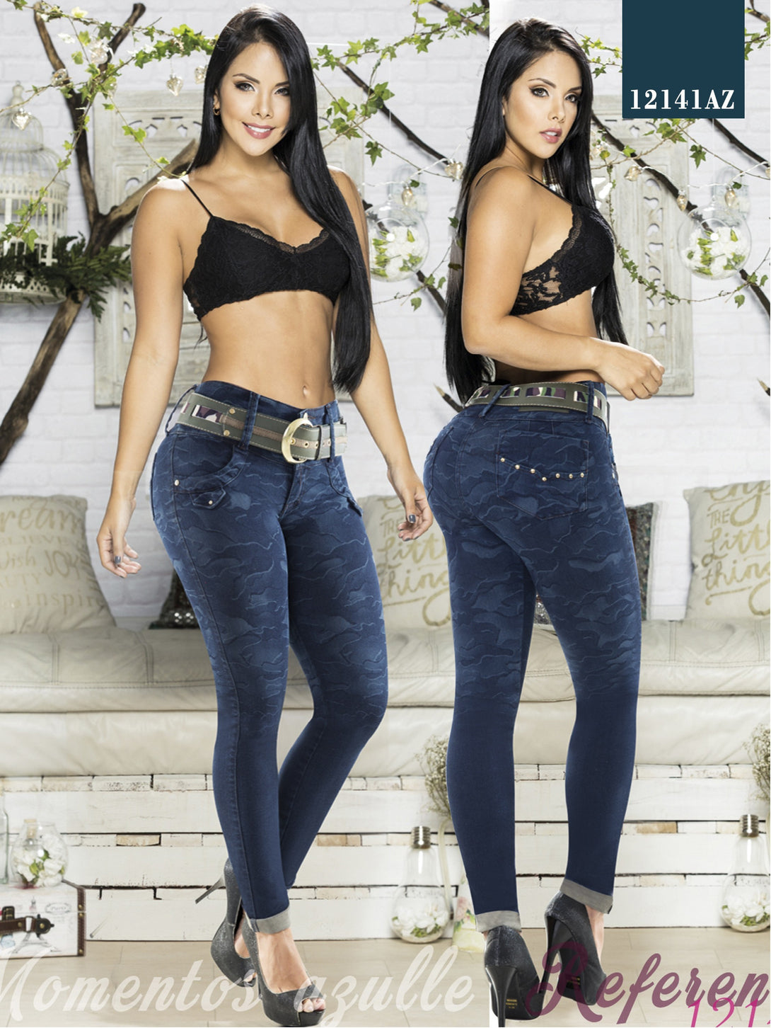Colombian Jeans Butt Lifting Blue  Azulle 